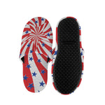 Swirl American Patriotic Star Print Slippers