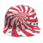 Swirl American Patriotic Star Print Snapback Cap