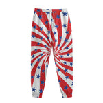 Swirl American Patriotic Star Print Sweatpants