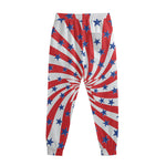 Swirl American Patriotic Star Print Sweatpants