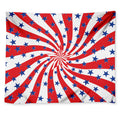 Swirl American Patriotic Star Print Tapestry