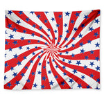 Swirl American Patriotic Star Print Tapestry