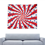 Swirl American Patriotic Star Print Tapestry