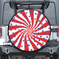 Swirl American Patriotic Star Print Tire Cover