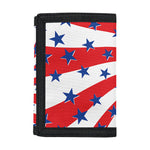 Swirl American Patriotic Star Print Trifold Wallet