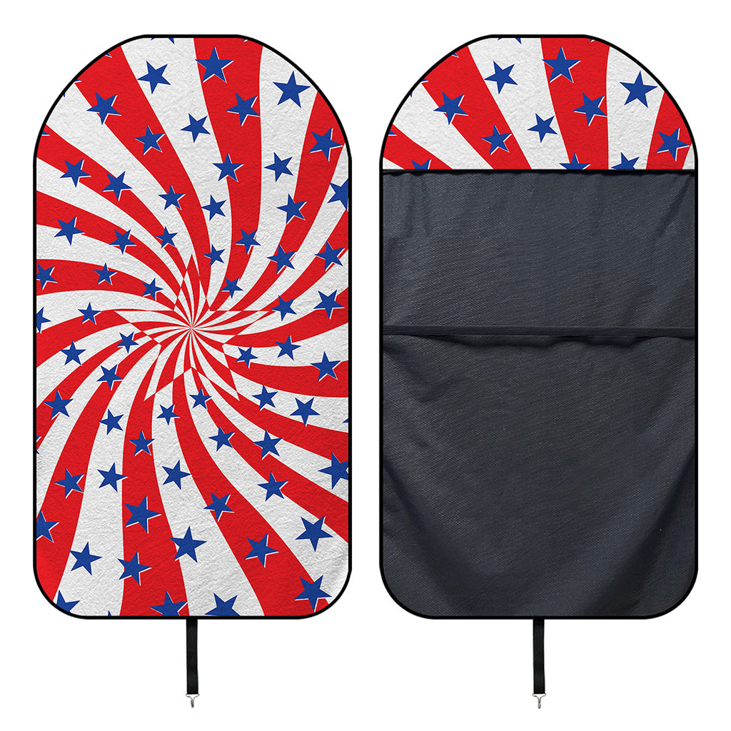 Swirl American Patriotic Star Print Waterproof Car Seat Cover