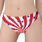 Swirl American Patriotic Star Print Women's Panties