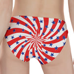 Swirl American Patriotic Star Print Women's Panties