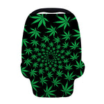 Swirl Cannabis Leaf Print Baby Seat Cover