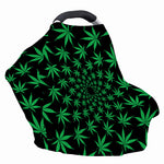 Swirl Cannabis Leaf Print Baby Seat Cover
