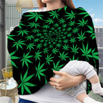 Swirl Cannabis Leaf Print Baby Seat Cover
