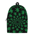 Swirl Cannabis Leaf Print Backpack
