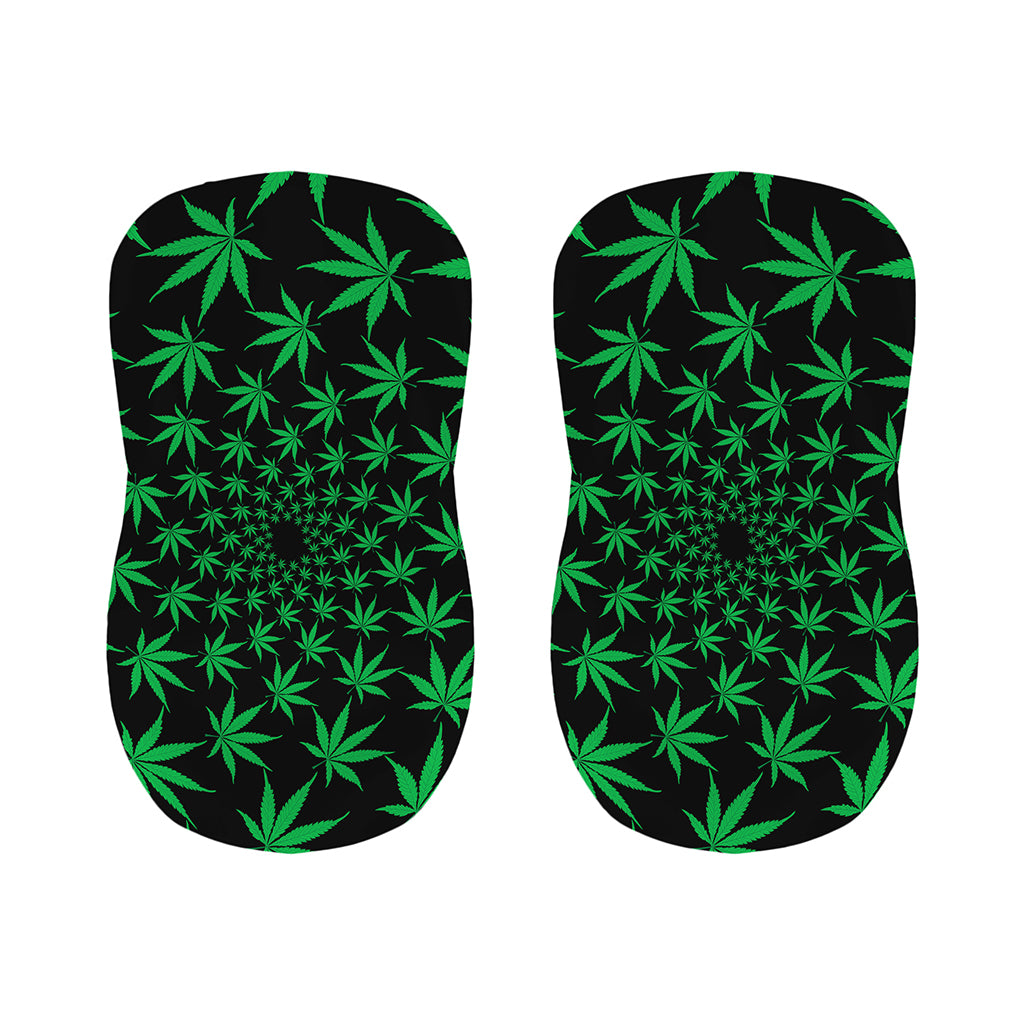 Swirl Cannabis Leaf Print Bar Stool Covers