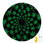 Swirl Cannabis Leaf Print Basketball