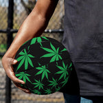 Swirl Cannabis Leaf Print Basketball