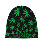 Swirl Cannabis Leaf Print Beanie
