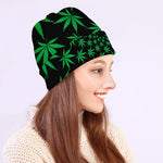 Swirl Cannabis Leaf Print Beanie