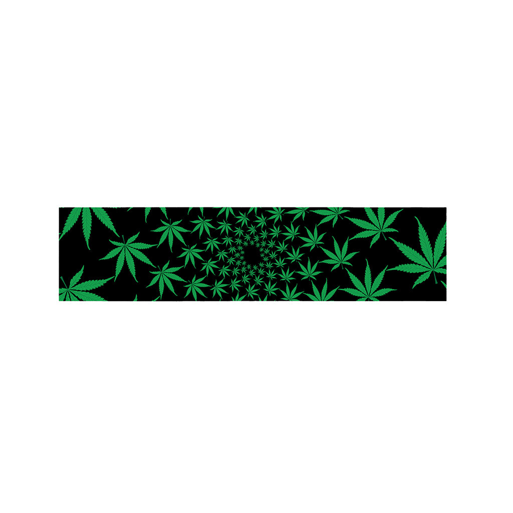 Swirl Cannabis Leaf Print Bed Runner