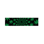 Swirl Cannabis Leaf Print Bed Runner