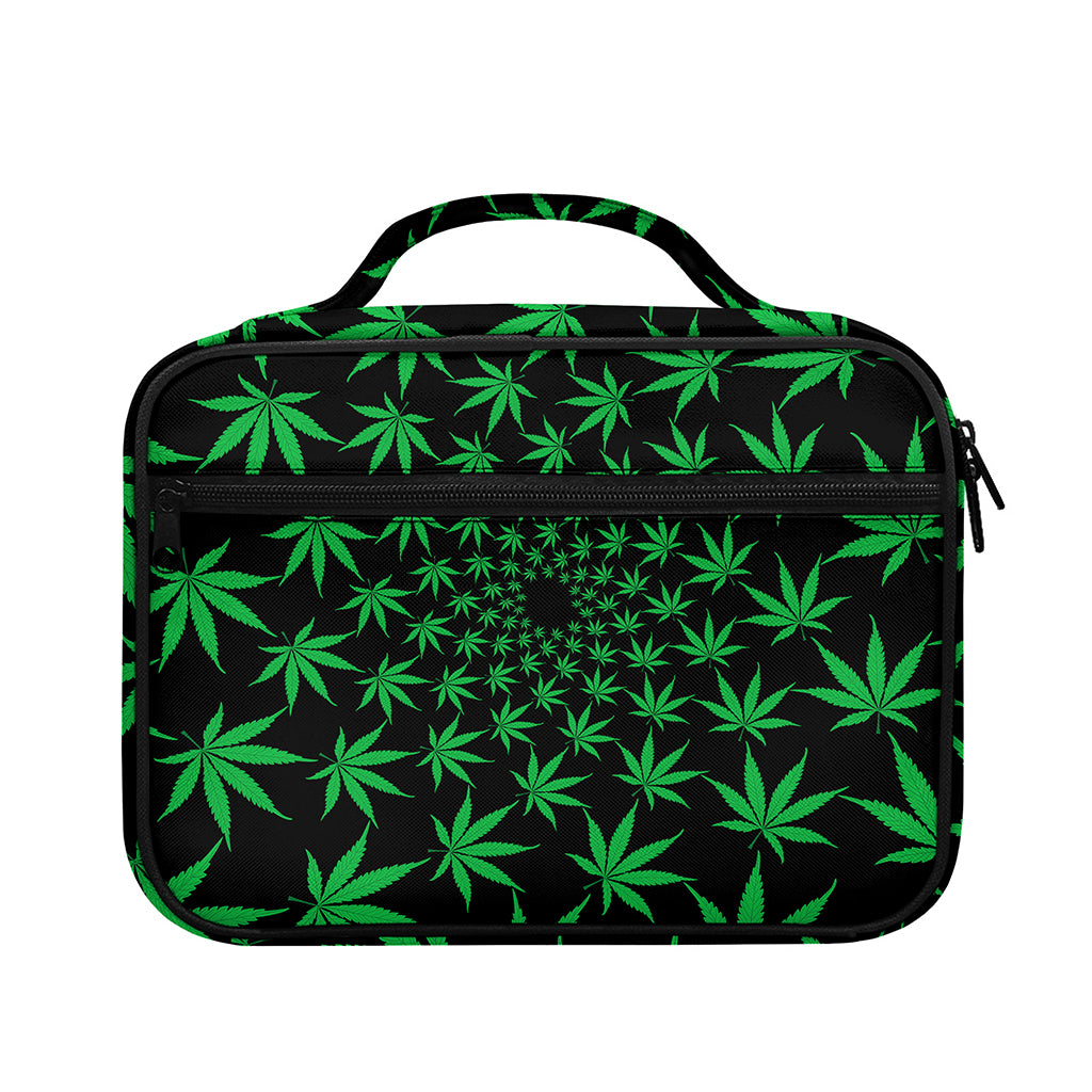 Swirl Cannabis Leaf Print Briefcase Bible Bag