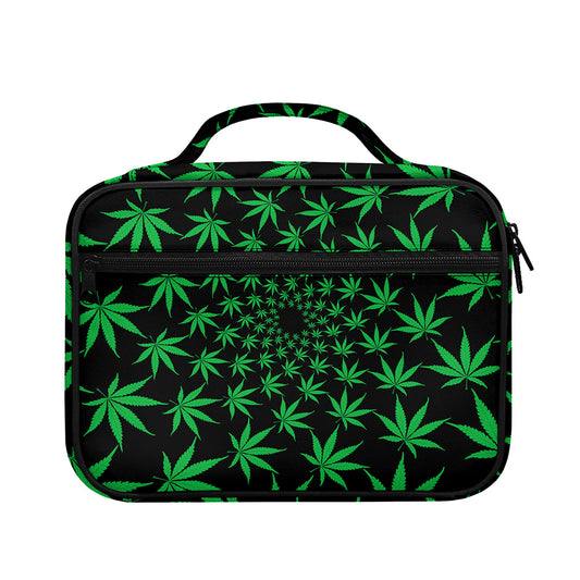 Swirl Cannabis Leaf Print Briefcase Bible Bag