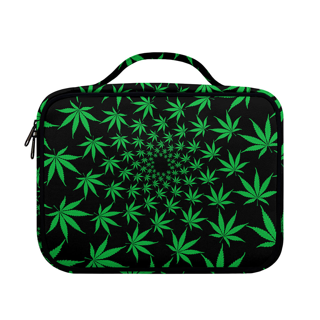 Swirl Cannabis Leaf Print Briefcase Bible Bag