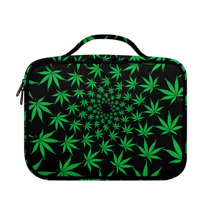 Swirl Cannabis Leaf Print Briefcase Bible Bag