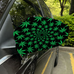Swirl Cannabis Leaf Print Car Side Mirror Covers