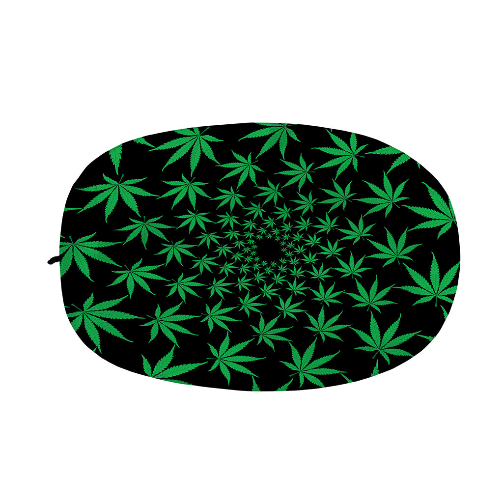 Swirl Cannabis Leaf Print Car Side Mirror Covers