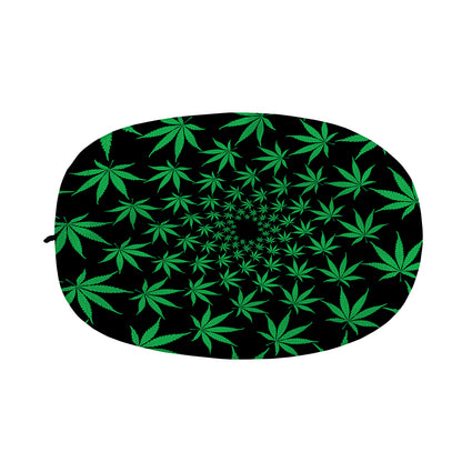 Swirl Cannabis Leaf Print Car Side Mirror Covers
