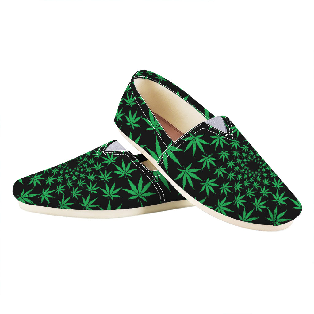Swirl Cannabis Leaf Print Casual Shoes