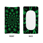 Swirl Cannabis Leaf Print Changing Pad Cover