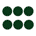 Swirl Cannabis Leaf Print Coaster Set