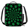 Swirl Cannabis Leaf Print Crossbody Lunch Bag