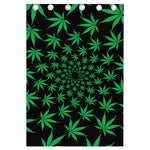 Swirl Cannabis Leaf Print Curtain