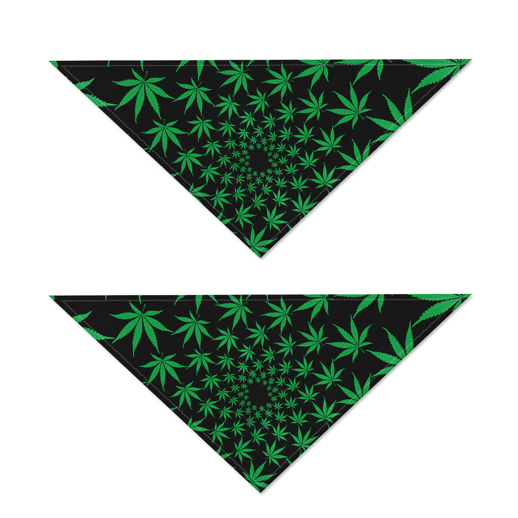 Swirl Cannabis Leaf Print Dog Bandana