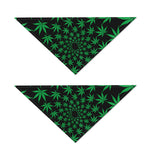 Swirl Cannabis Leaf Print Dog Bandana