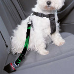 Swirl Cannabis Leaf Print Dog Seat Belt
