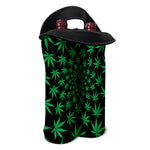 Swirl Cannabis Leaf Print Double Neoprene Wine Tote