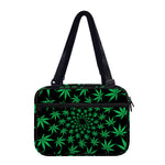 Swirl Cannabis Leaf Print Double Strap Bible Bag