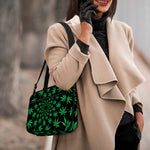 Swirl Cannabis Leaf Print Double Strap Bible Bag