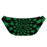Swirl Cannabis Leaf Print Fanny Pack