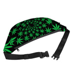 Swirl Cannabis Leaf Print Fanny Pack