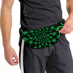 Swirl Cannabis Leaf Print Fanny Pack