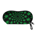 Swirl Cannabis Leaf Print Glasses Case