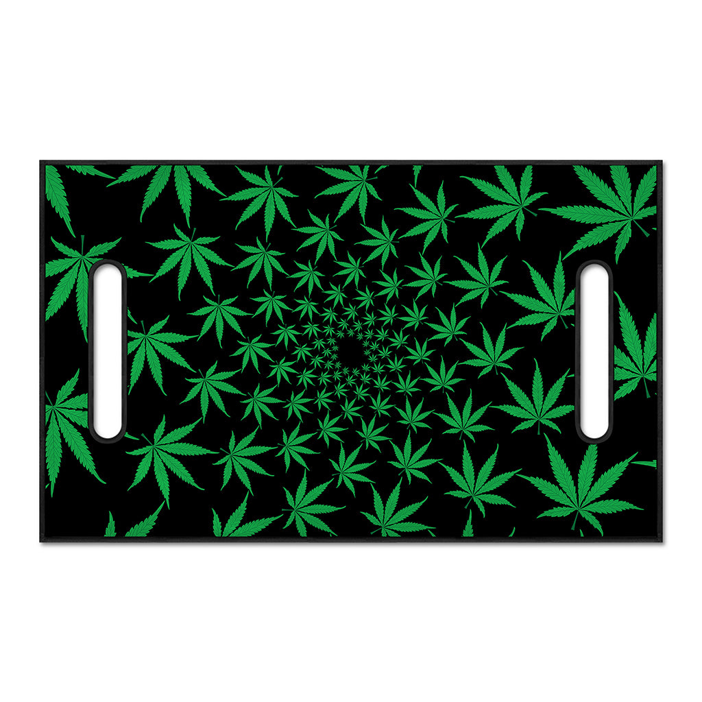 Swirl Cannabis Leaf Print Golf Cart Seat Cover