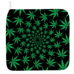 Swirl Cannabis Leaf Print Hand Towel