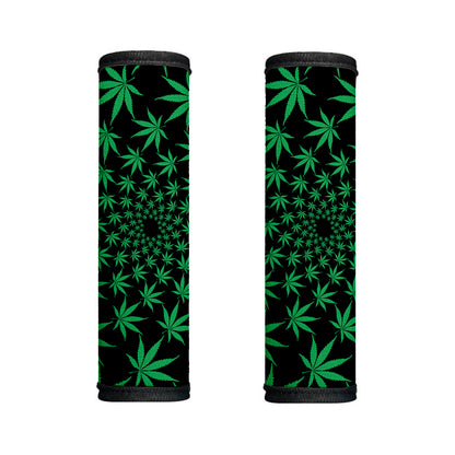 Swirl Cannabis Leaf Print Handle Covers