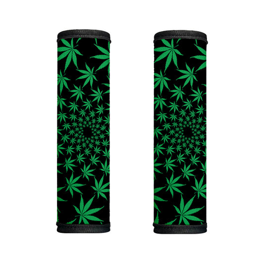 Swirl Cannabis Leaf Print Handle Covers