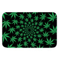 Swirl Cannabis Leaf Print Indoor Door Mat